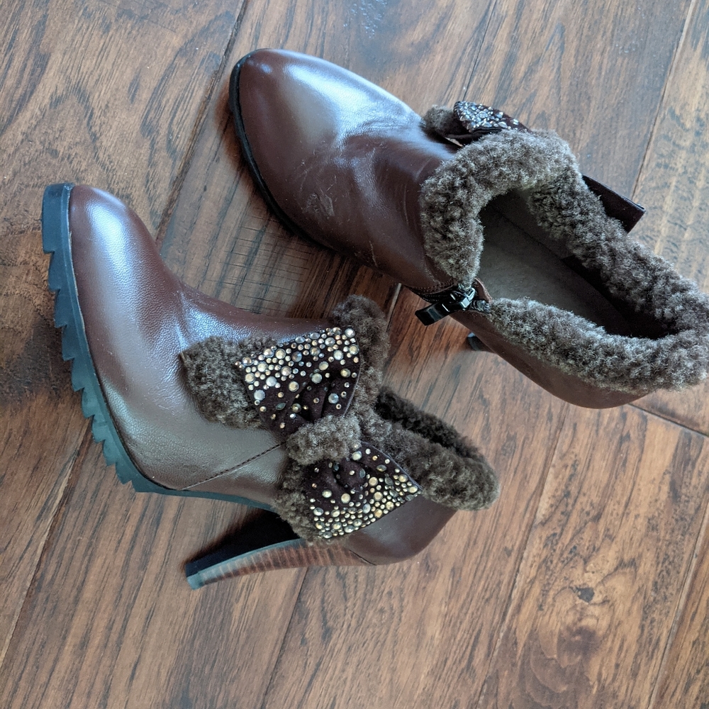 Brown ankle boots